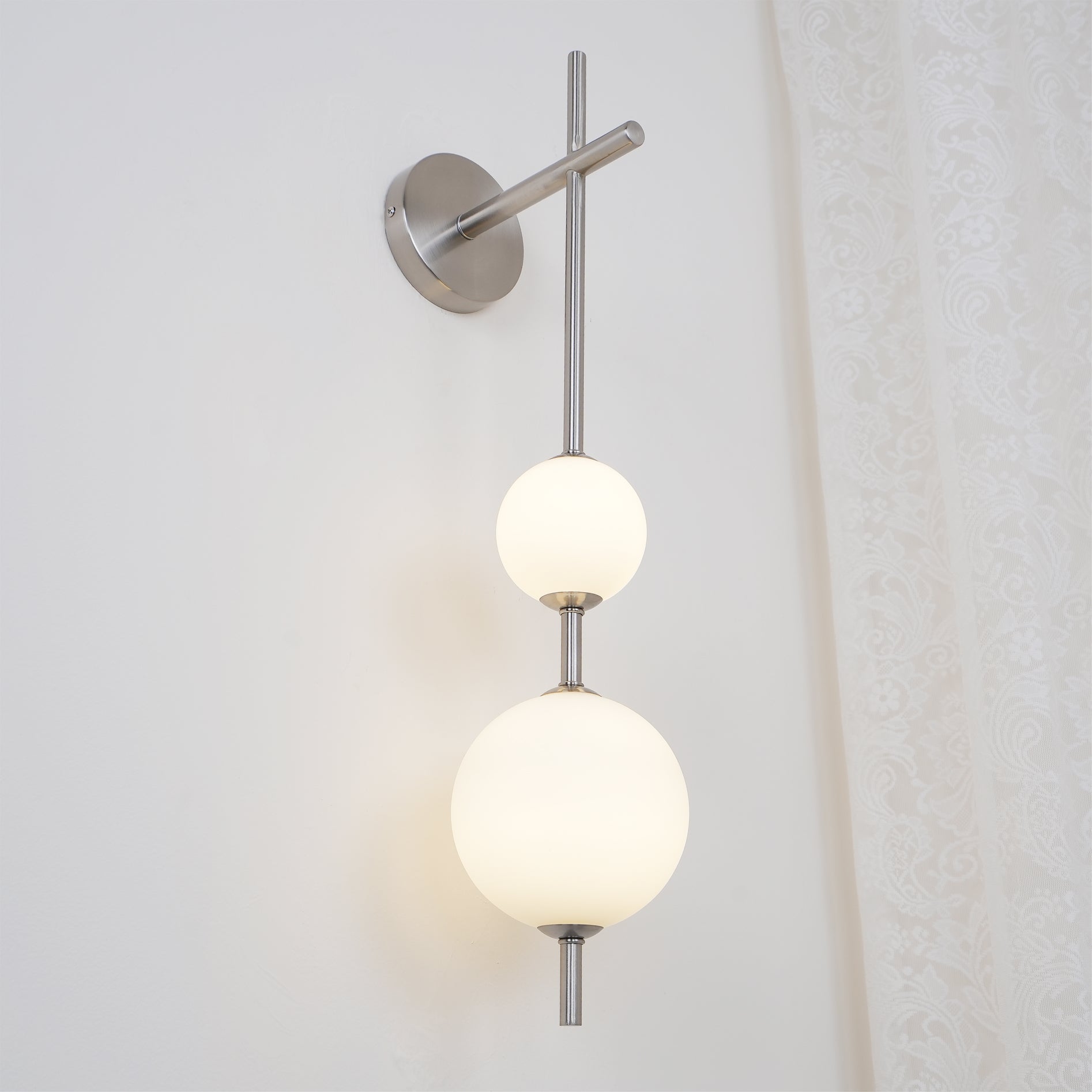 Vertical Globe Wall Light