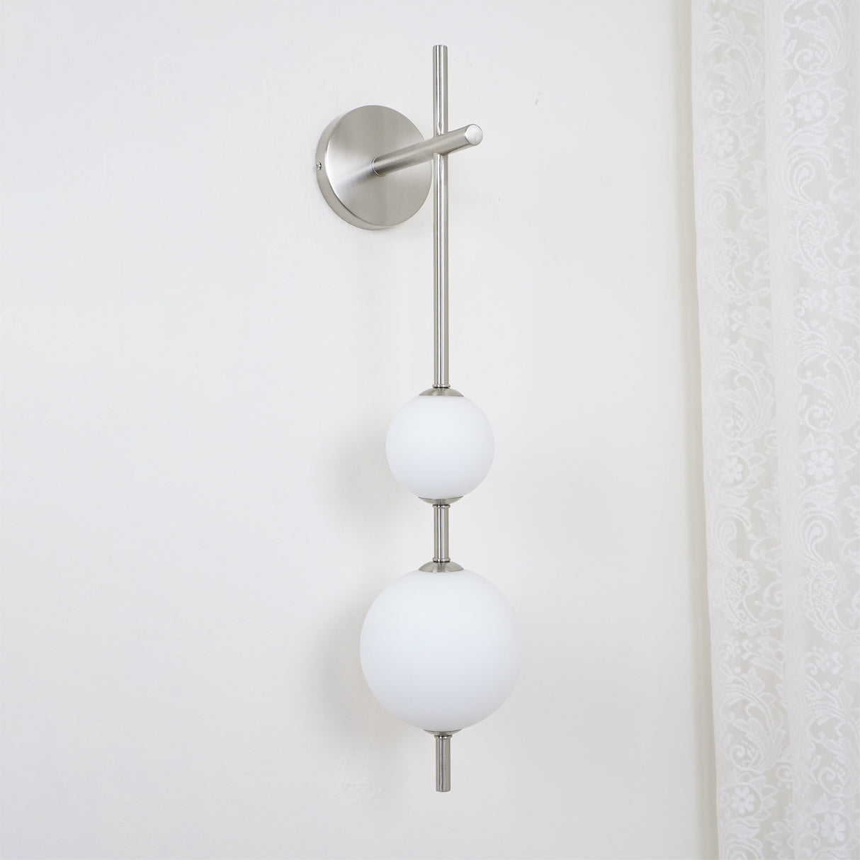Vertical Globe Wall Light