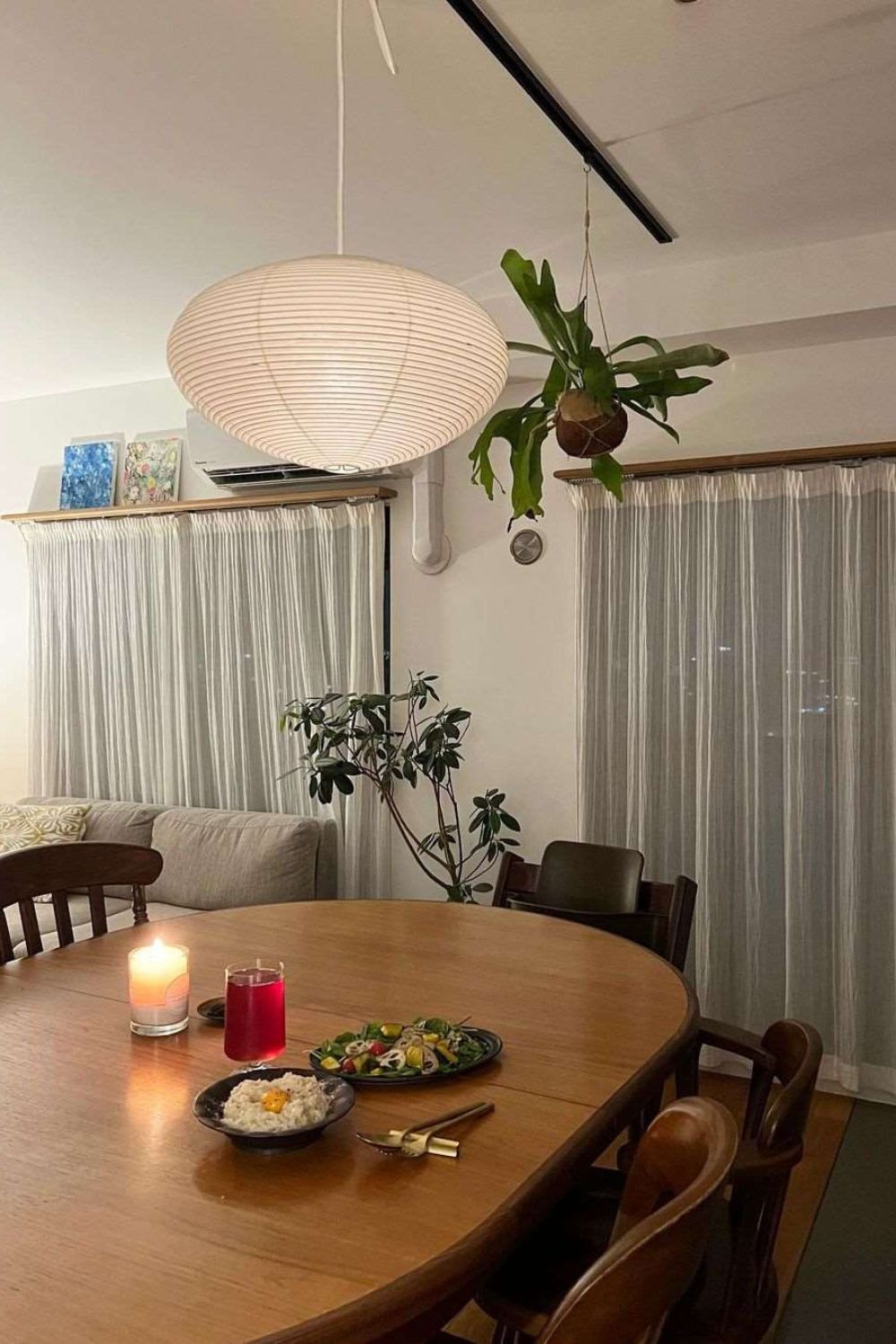 Japanese Paper Saucer Ceiling Light