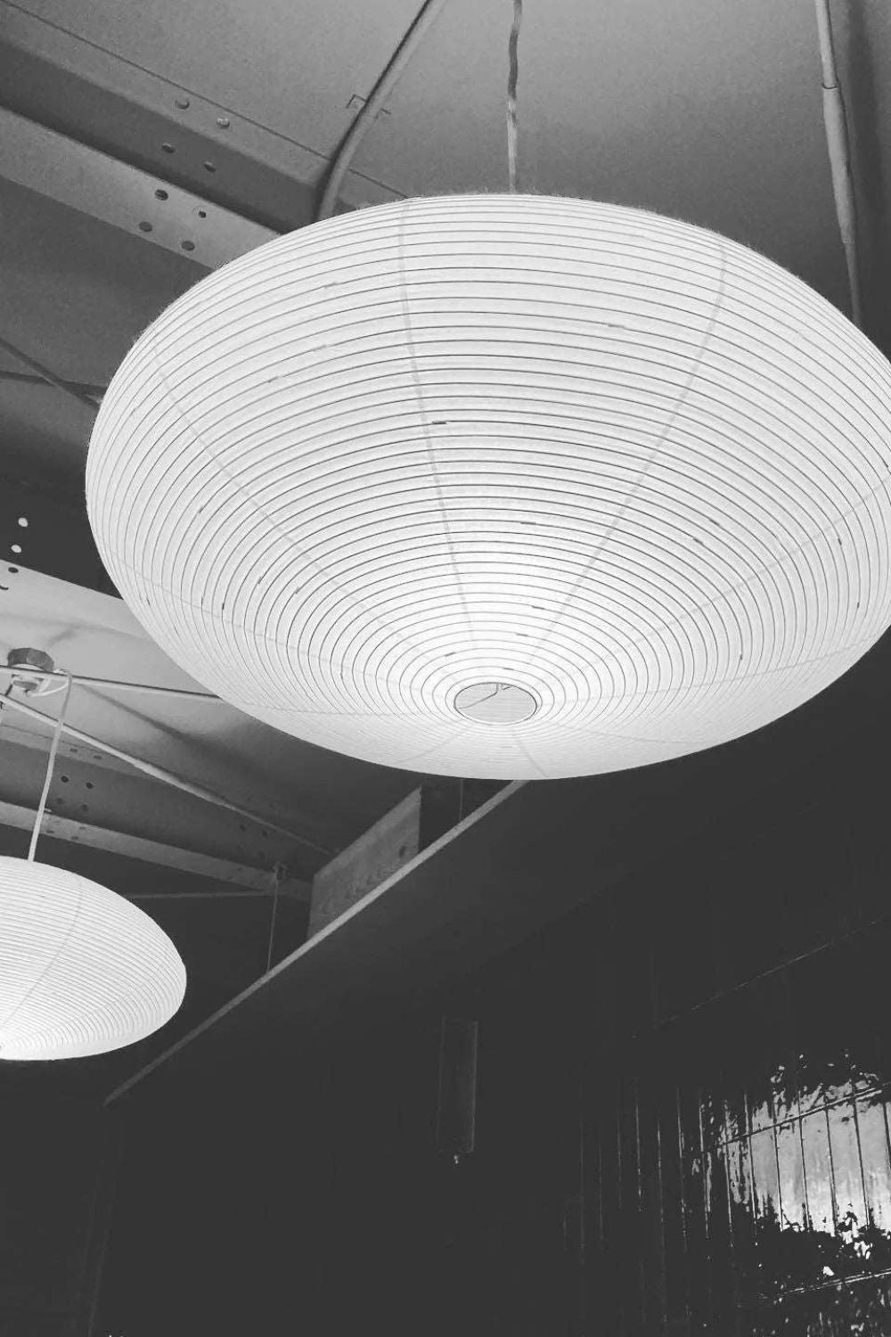 Japanese Paper Saucer Ceiling Light