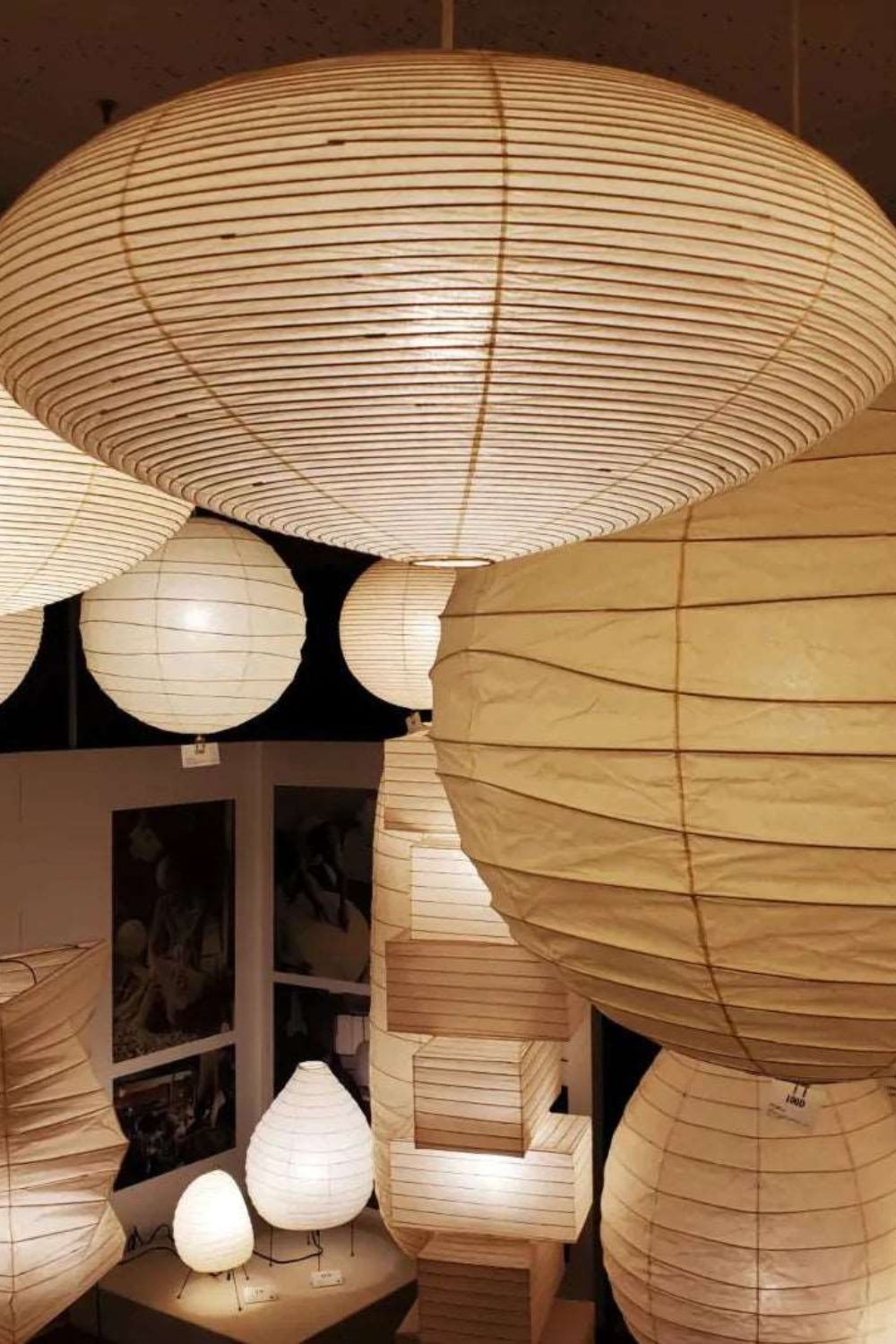 Japanese Paper Saucer Ceiling Light