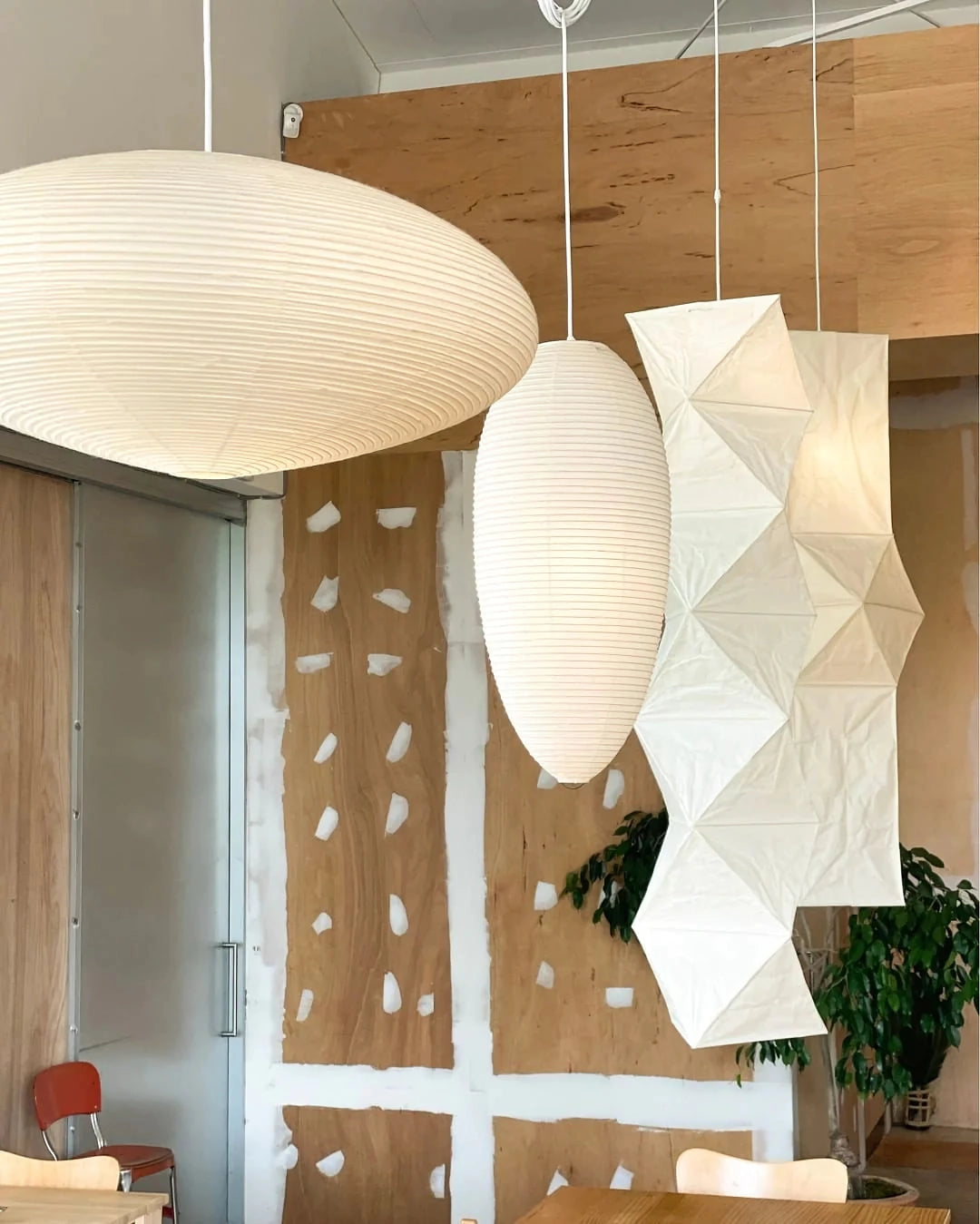 Japanese Paper Saucer Ceiling Light