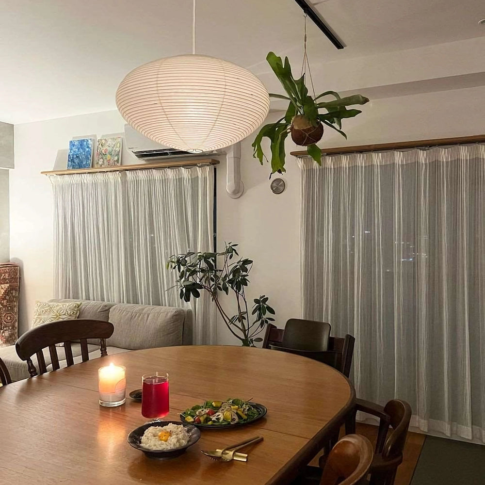 Japanese Paper Saucer Ceiling Light