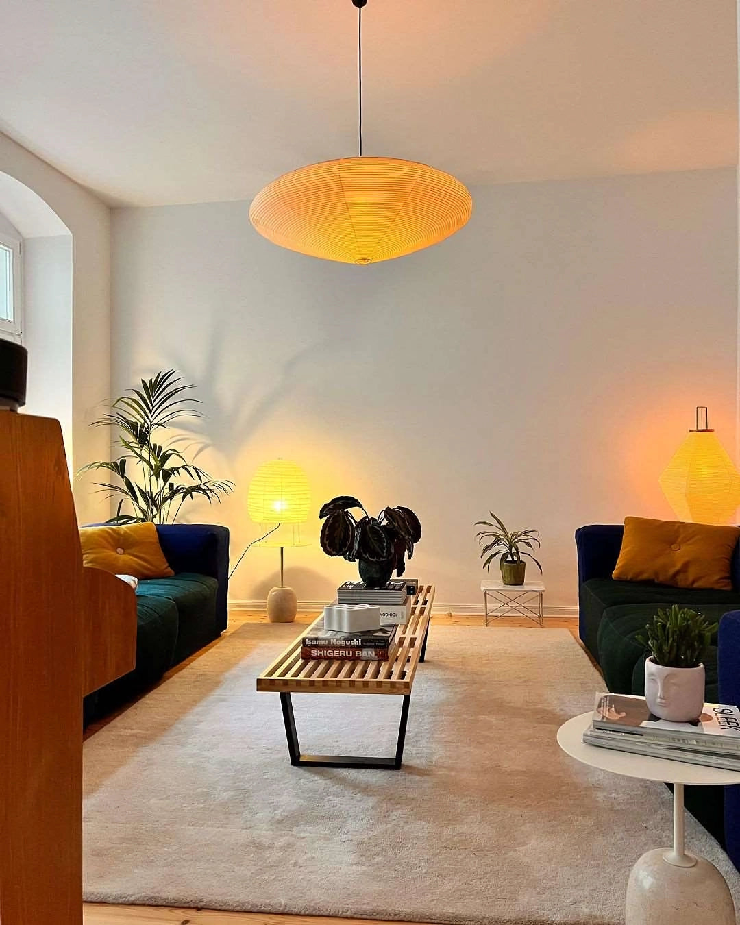 Japanese Paper Saucer Ceiling Light