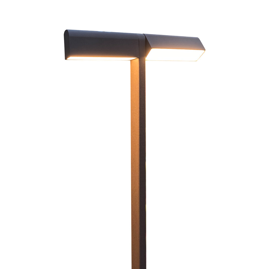 Dual-Arm Outdoor Lawn Path Post Light