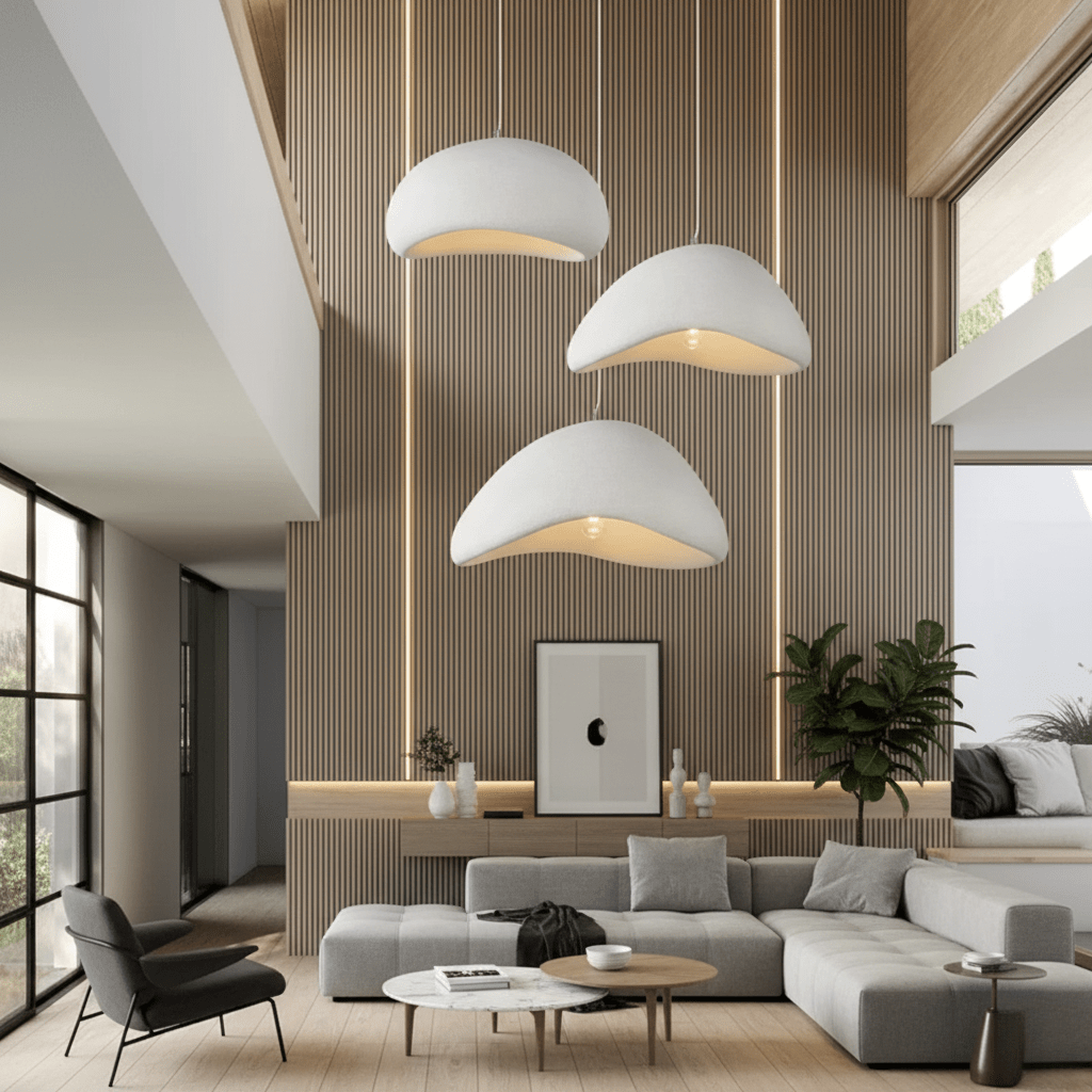 Dimmable Glass & Metal Pendant Light