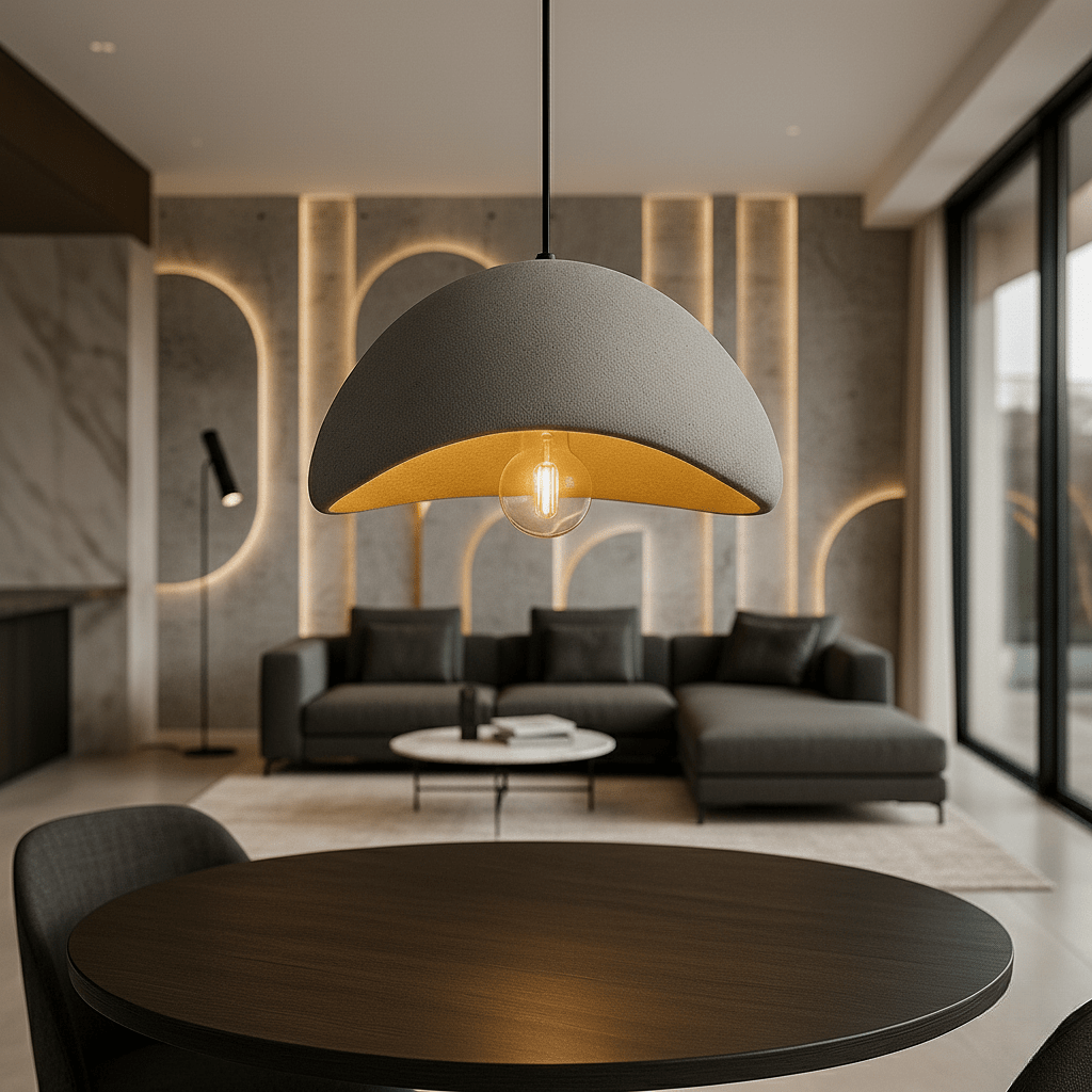 Dimmable Glass & Metal Pendant Light