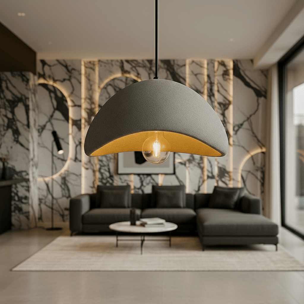 Dimmable Glass & Metal Pendant Light