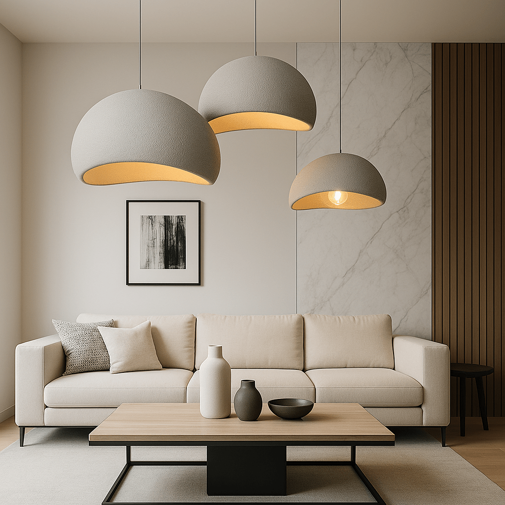 Dimmable Glass & Metal Pendant Light