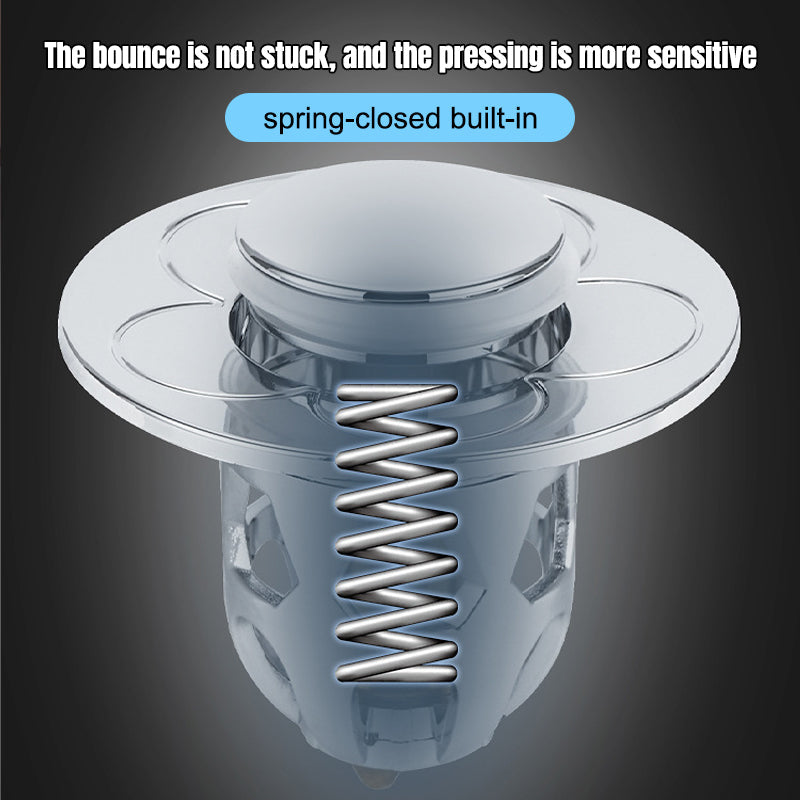 Press-Pop Sink Drain Stopper