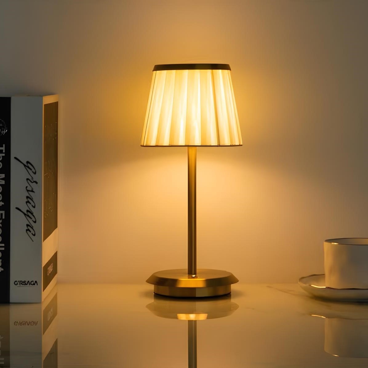 Classic Pleated Accent Table Lamp