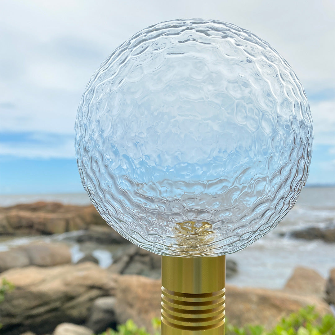 Tinted Glass Sphere Garden Path Light