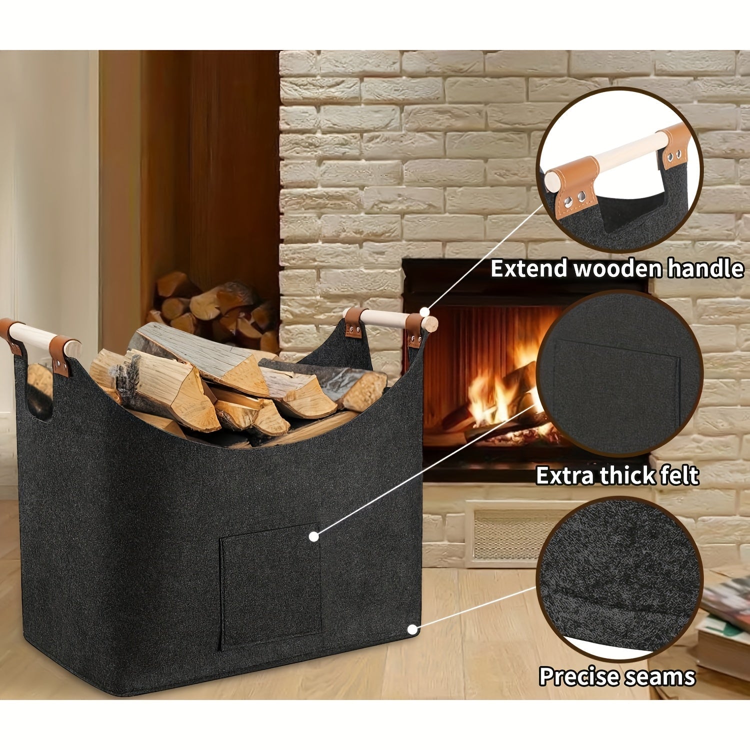 Felt Firewood Basket