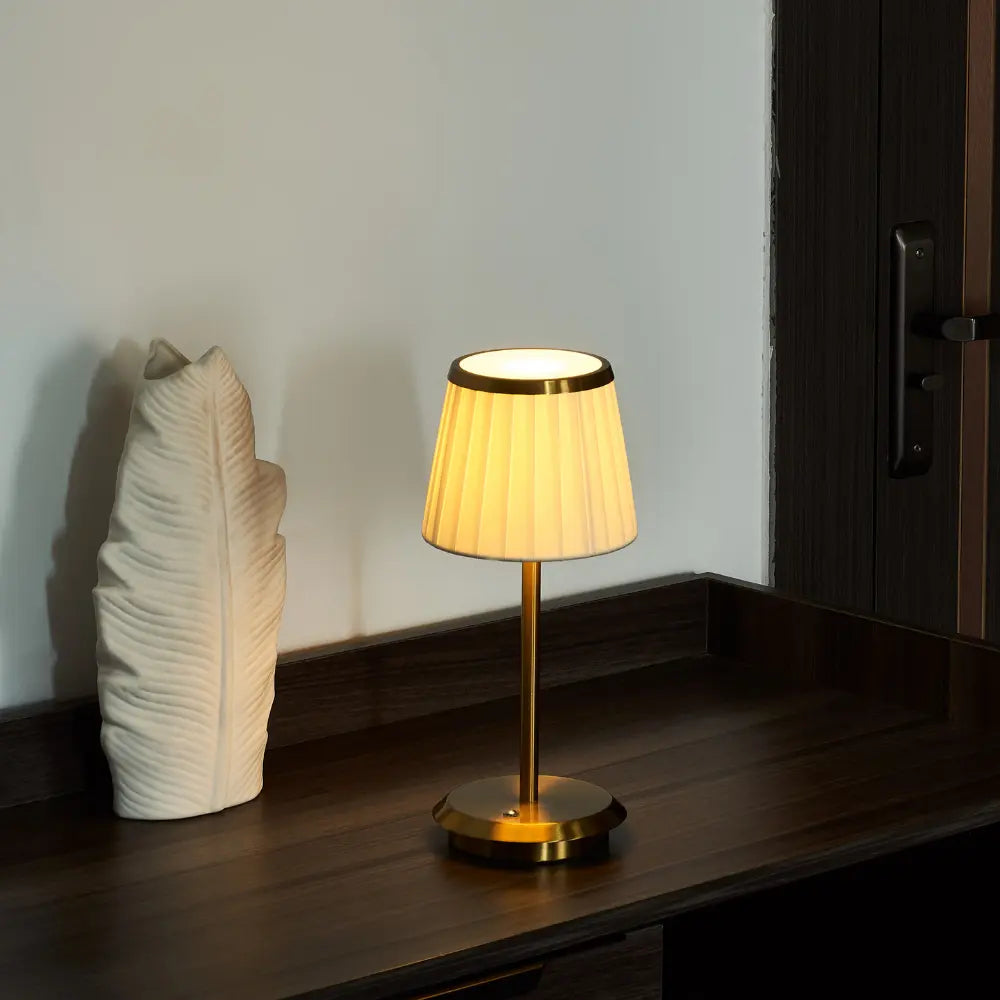 Classic Pleated Accent Table Lamp