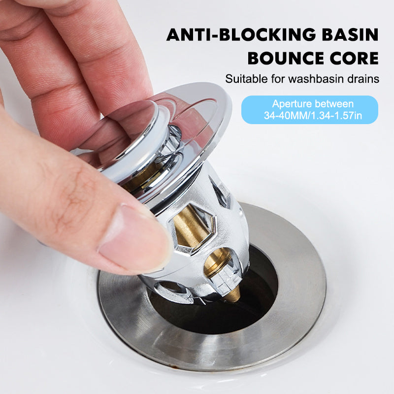 Press-Pop Sink Drain Stopper