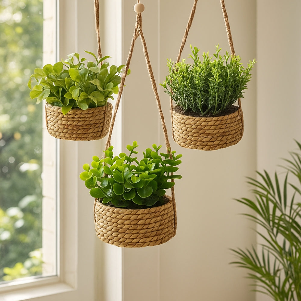 Hanging Faux Plant Basket