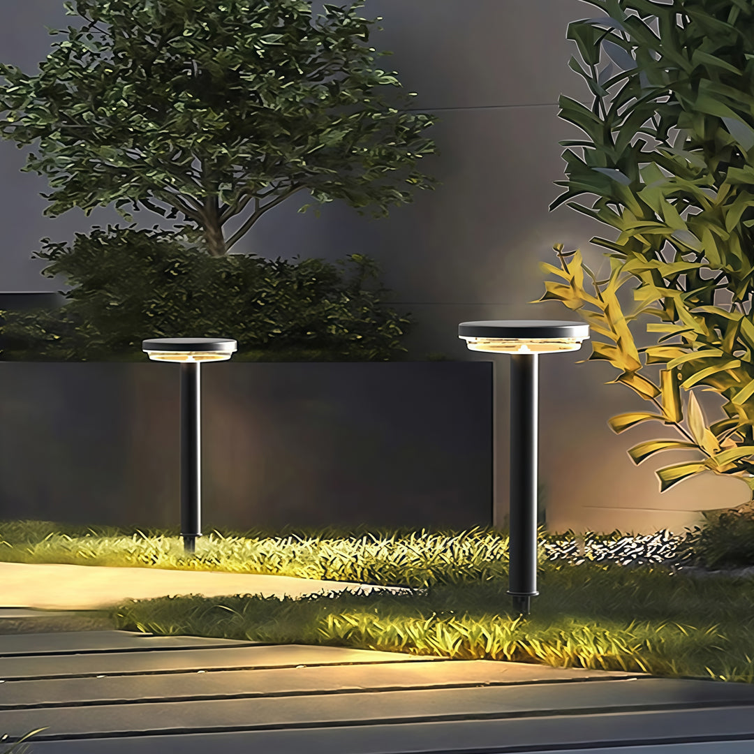 Solar Matte Outdoor Garden Path Post Light