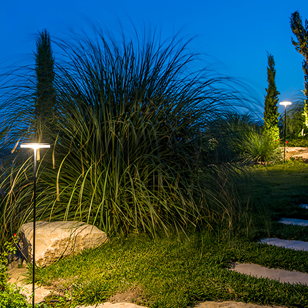 Tall Stainless Outdoor Landscape Post Light