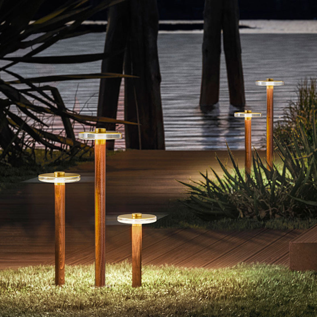 Gold Finish Luxury Outdoor Path Post Light