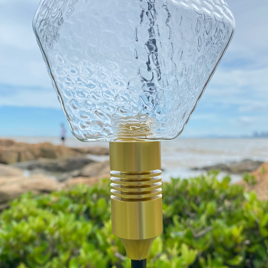 Diamond Facet Glass Garden Path Light