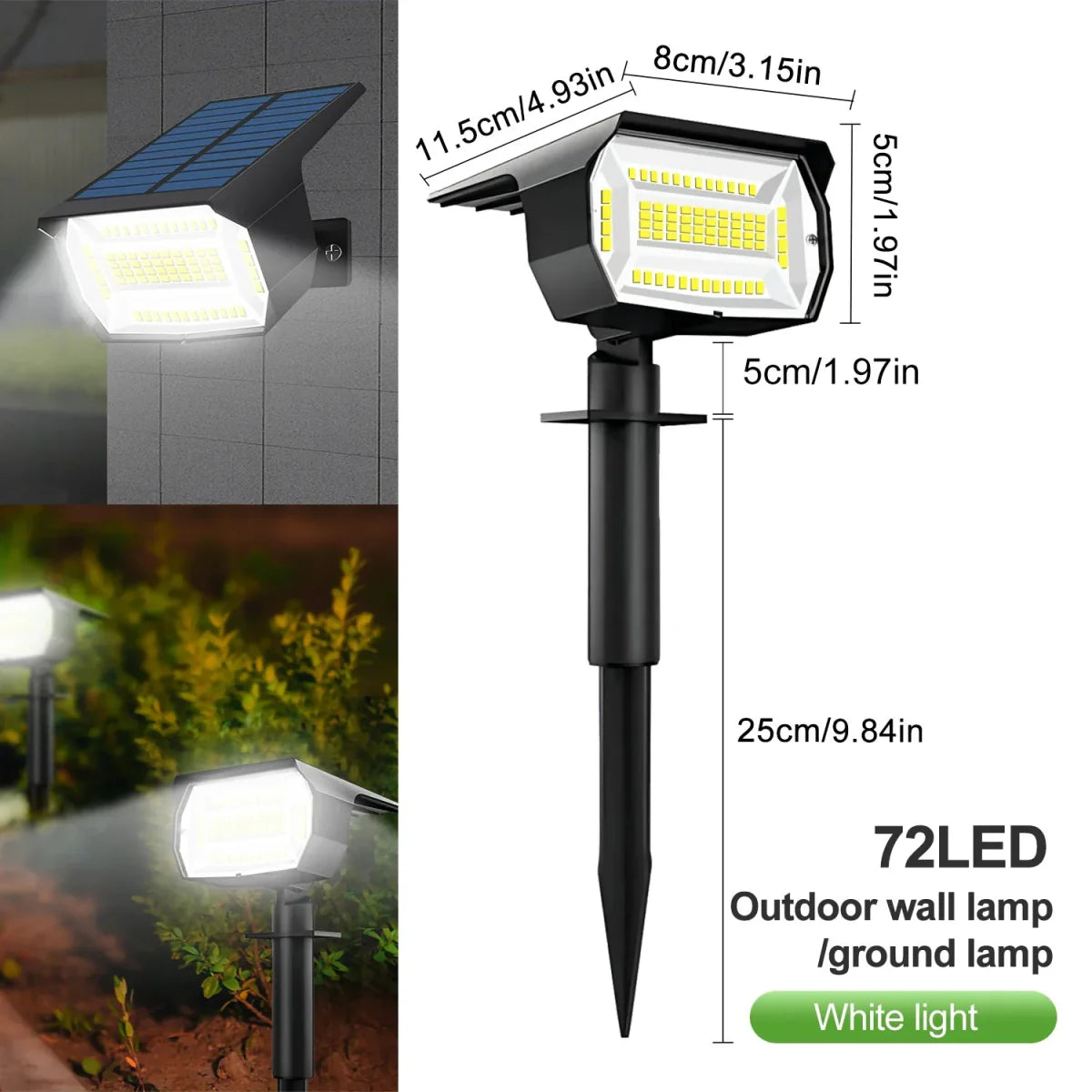 Adjustable Solar Landscape Spotlight