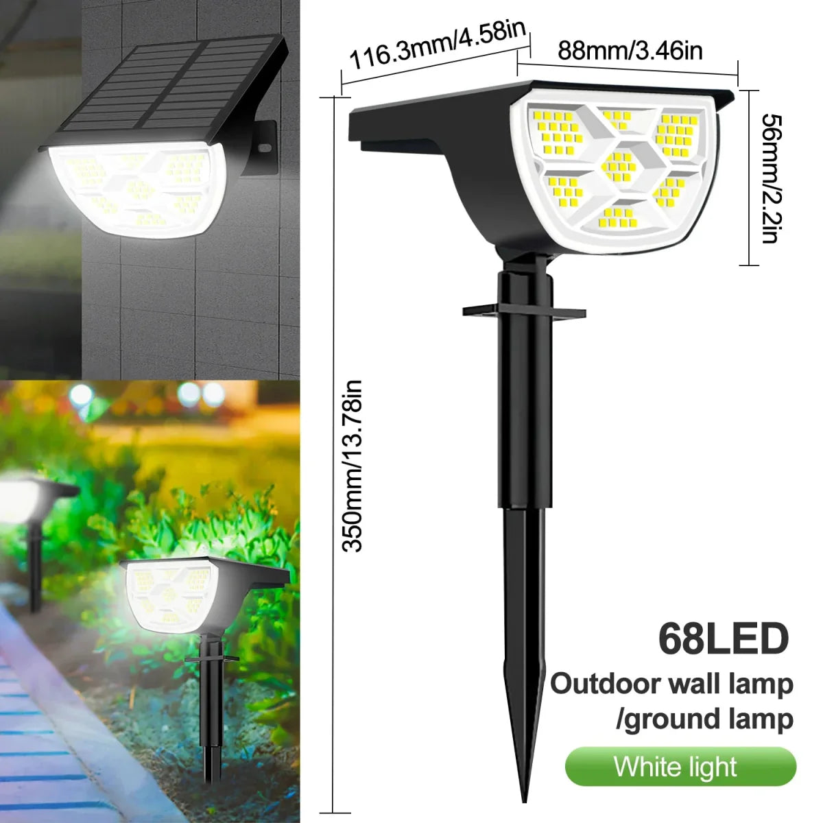 Adjustable Solar Landscape Spotlight