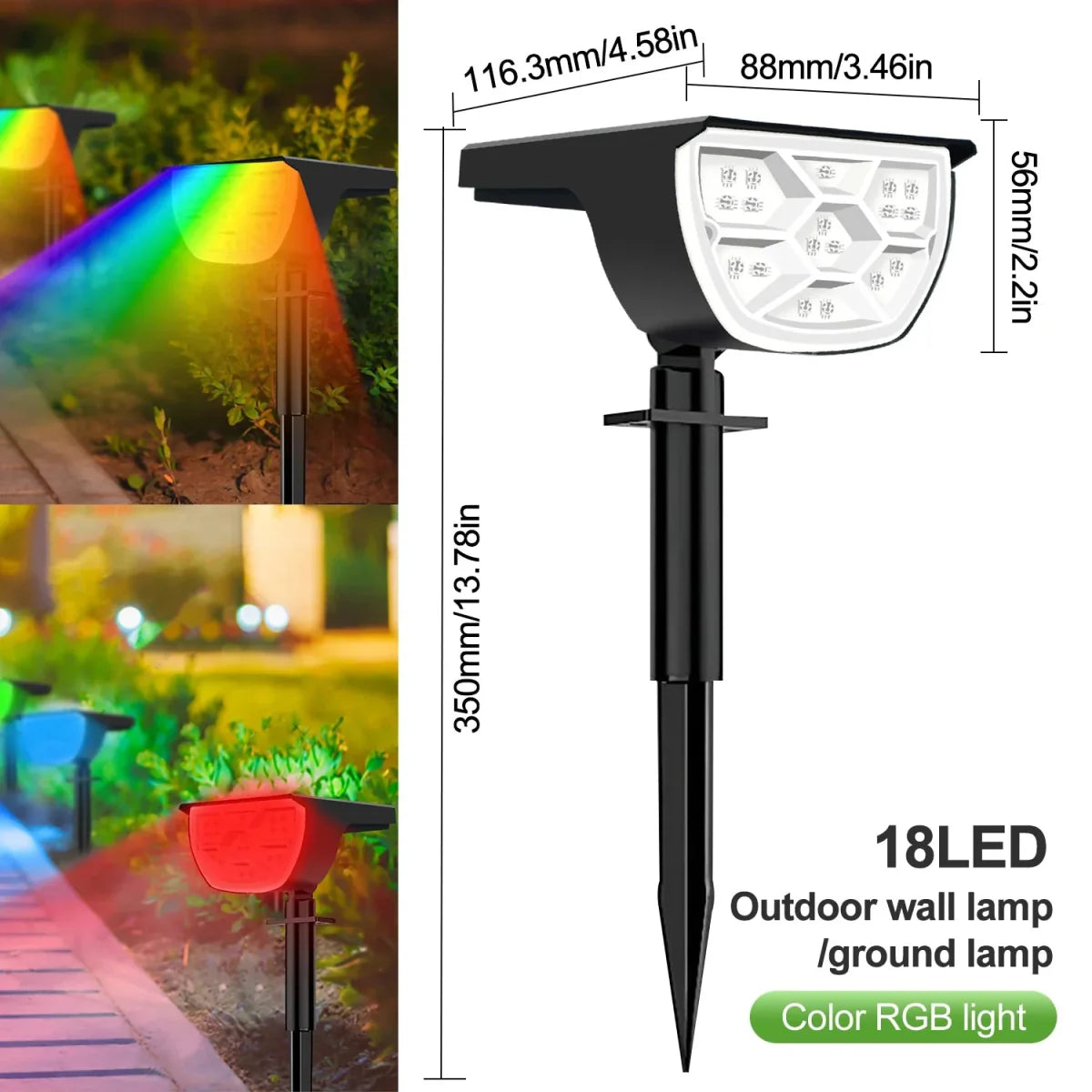 Adjustable Solar Landscape Spotlight
