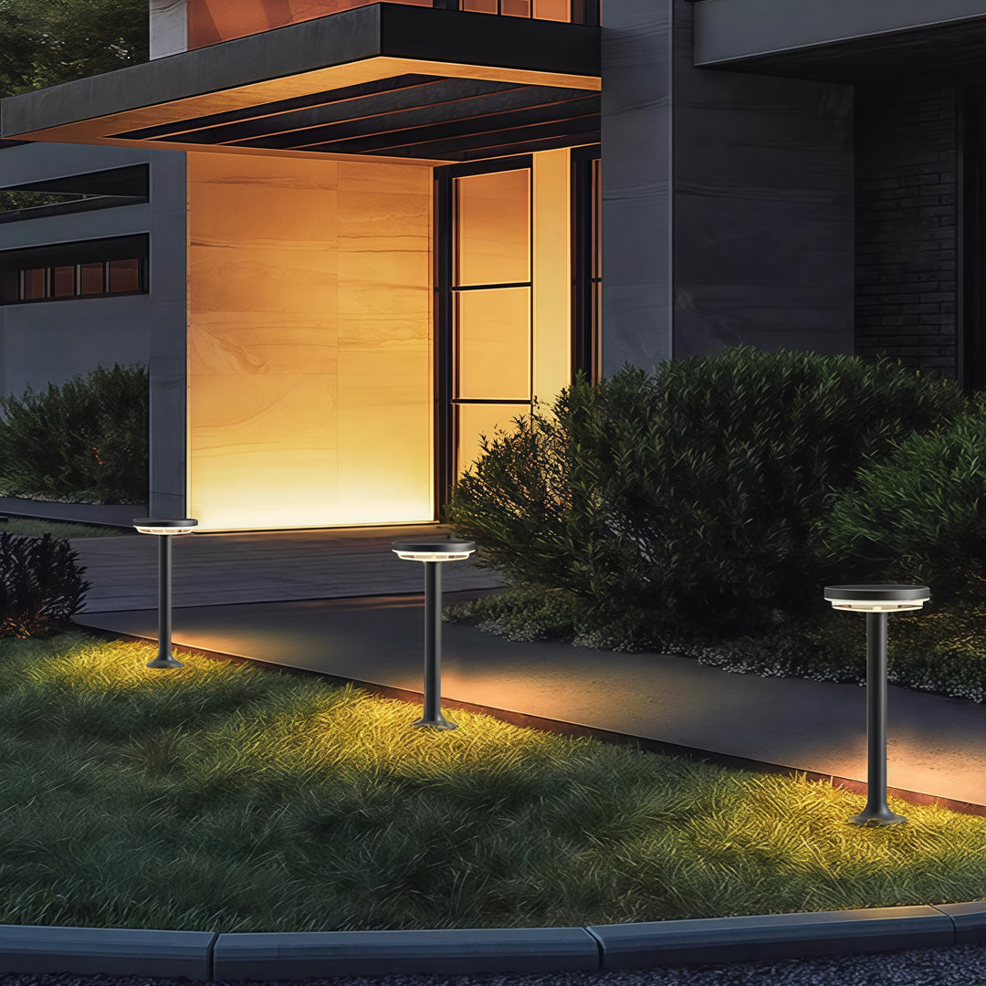 Solar Matte Outdoor Garden Path Post Light