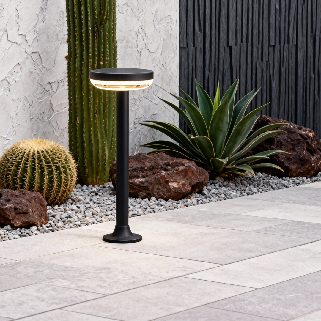 Solar Matte Outdoor Garden Path Post Light