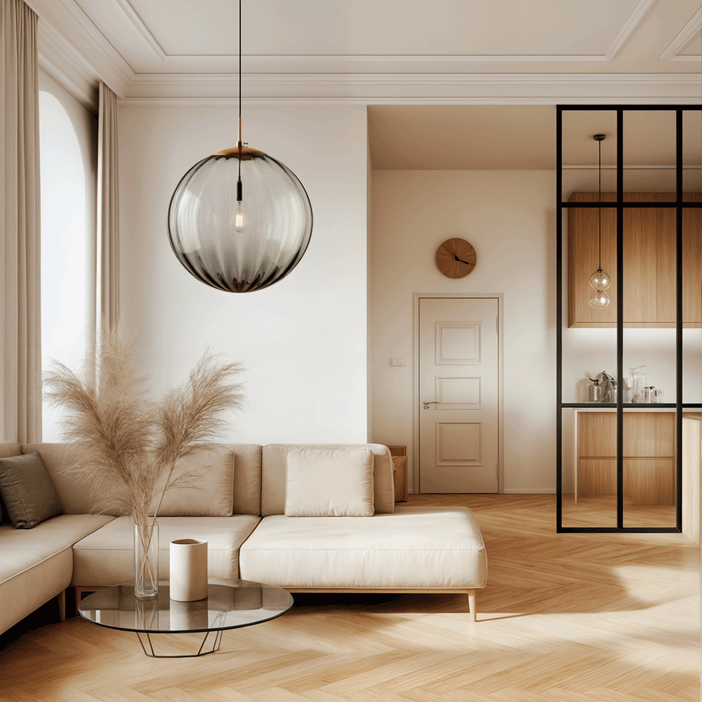 Glass Ball Pendant Light