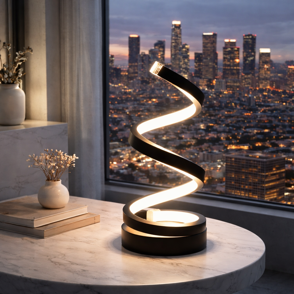 Modern Spiral LED Table Lamp