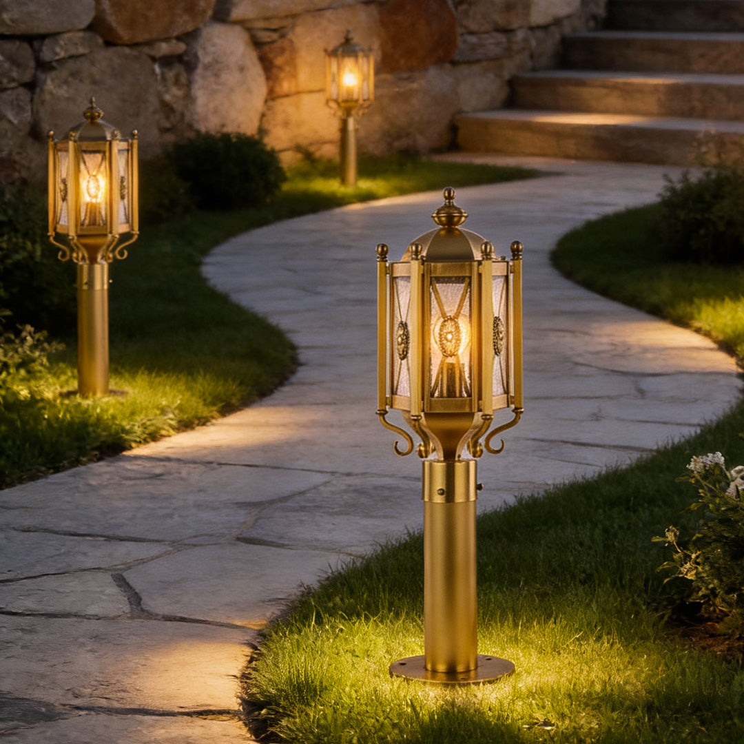 Solid Brass Garden Path Light