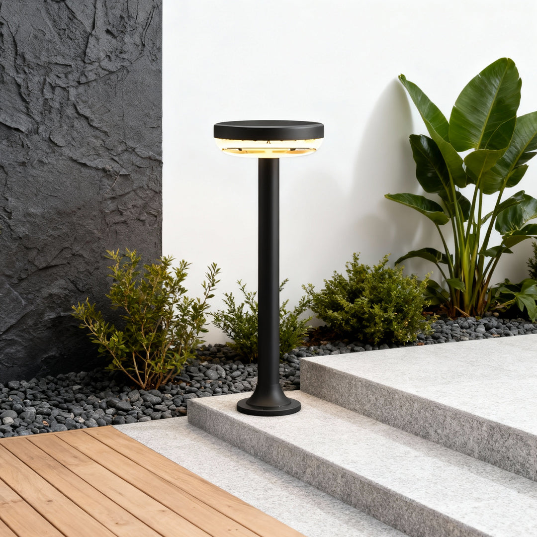 Solar Matte Outdoor Garden Path Post Light