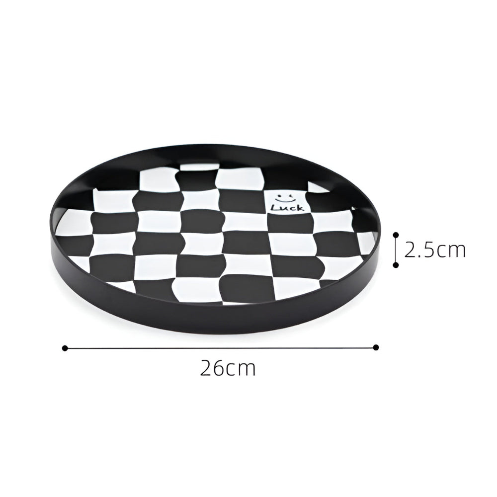 Patterned Round Catch Tray