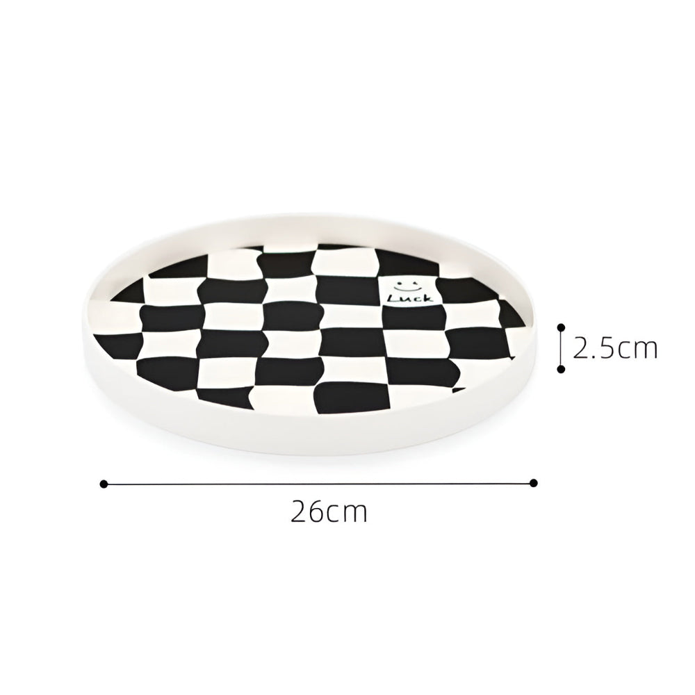 Patterned Round Catch Tray