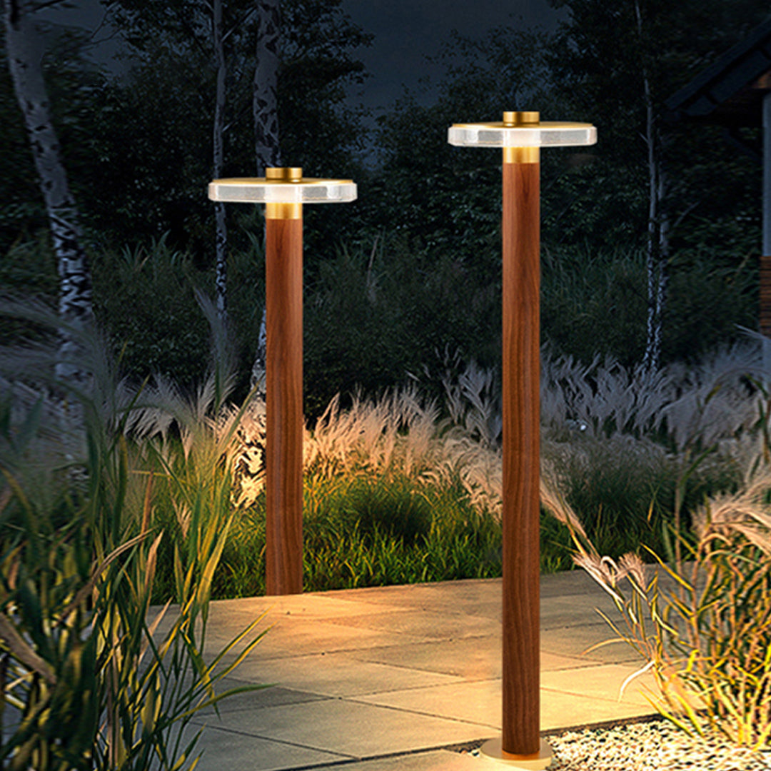 Gold Finish Luxury Outdoor Path Post Light
