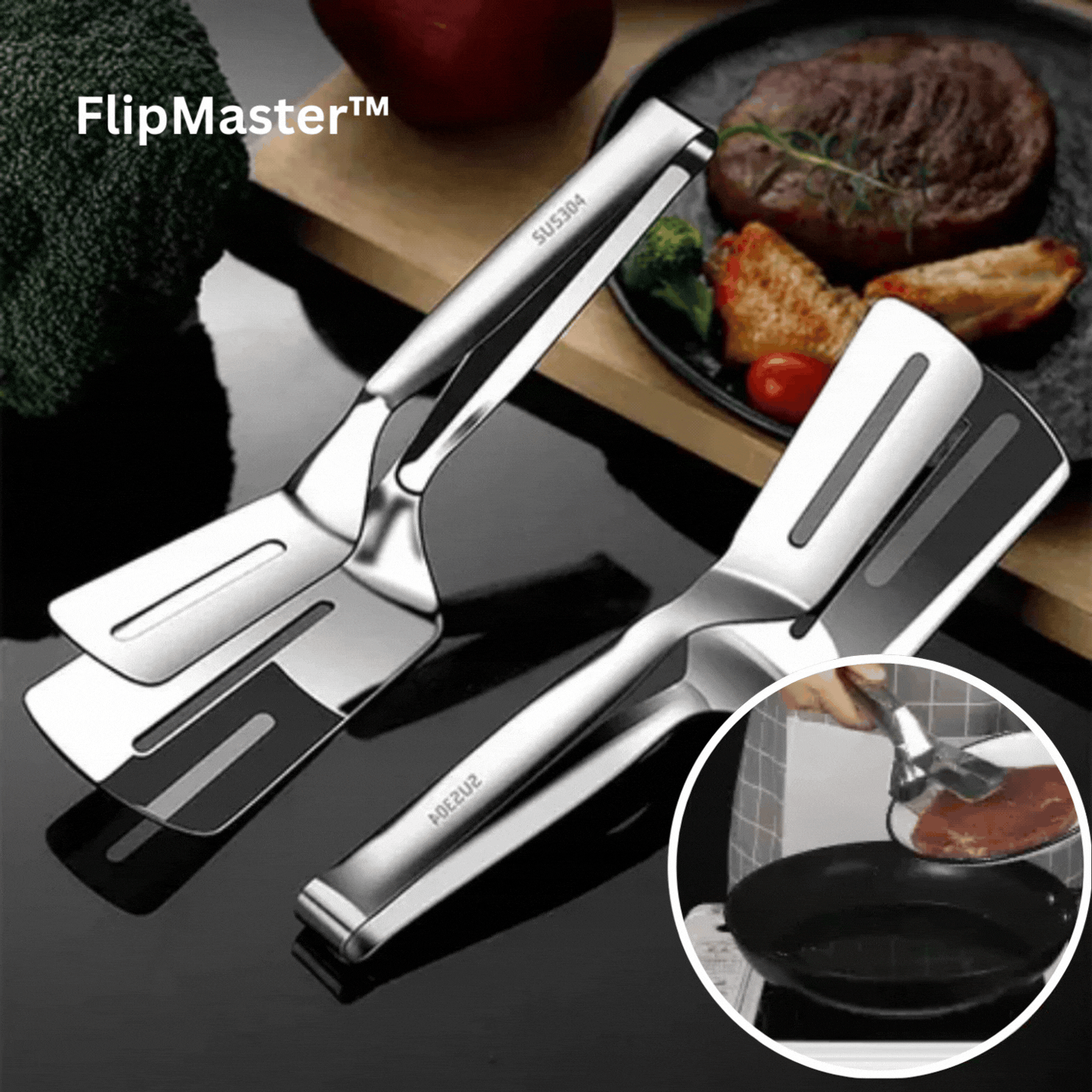 Double-Sided Stainless Steel Spatula