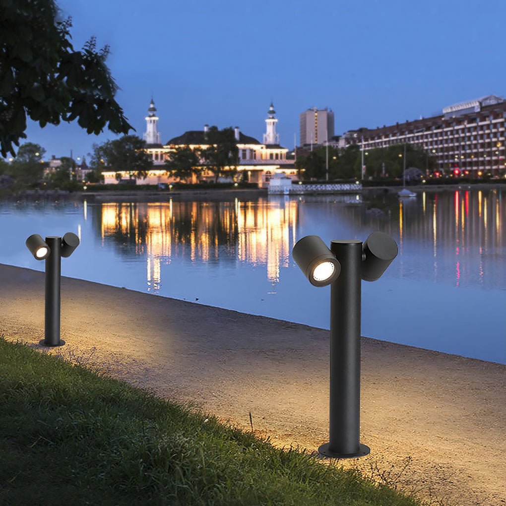 Dual Head Adjustable Bollard Light