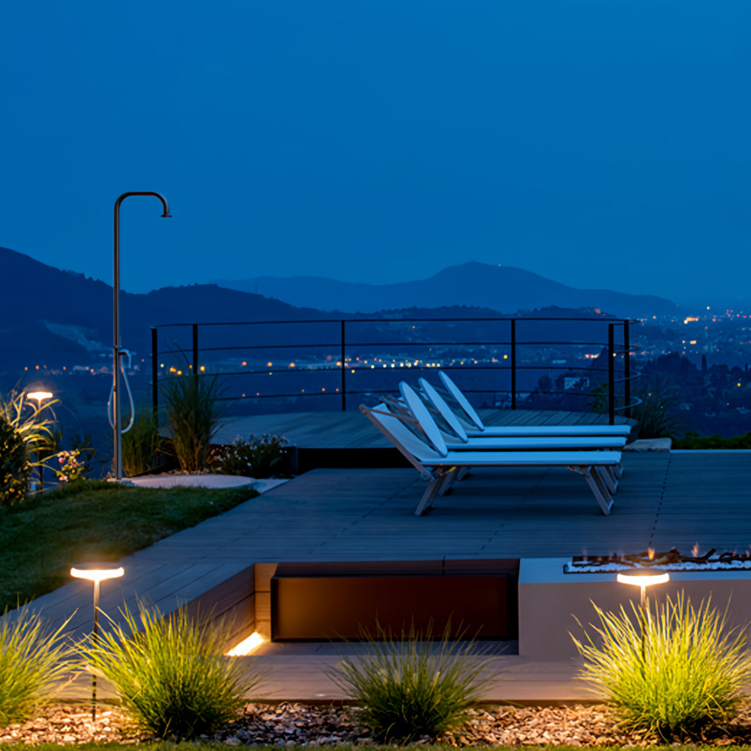 Tall Stainless Outdoor Landscape Post Light