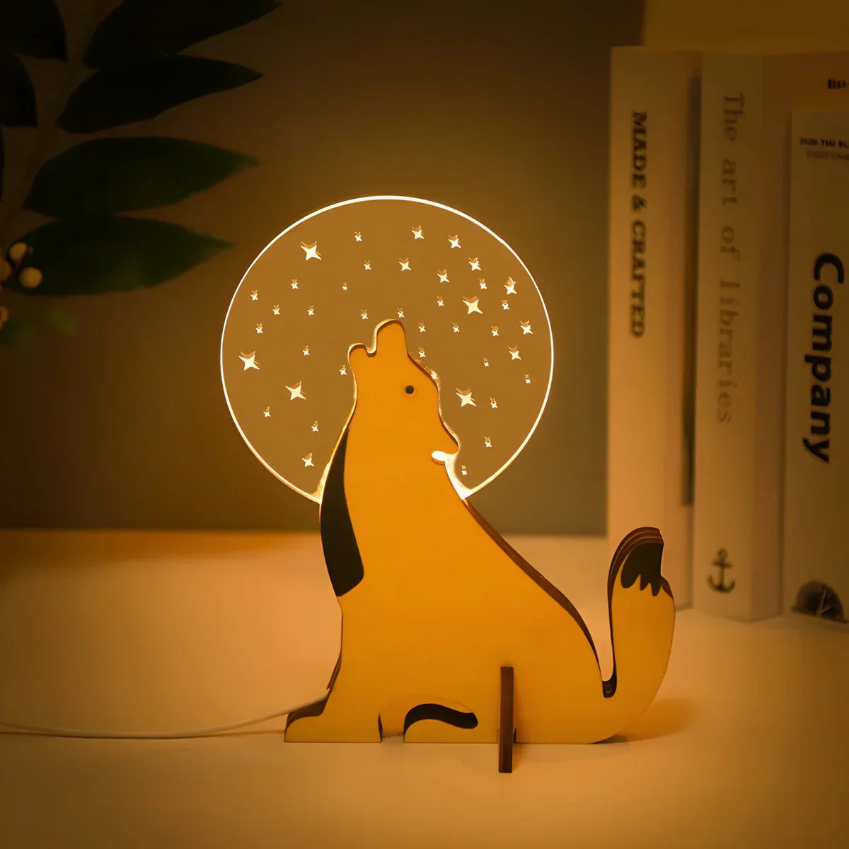Wooden Animal Kids Night Lamp