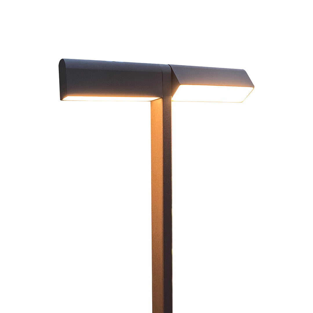 Dual-Arm Outdoor Lawn Path Post Light